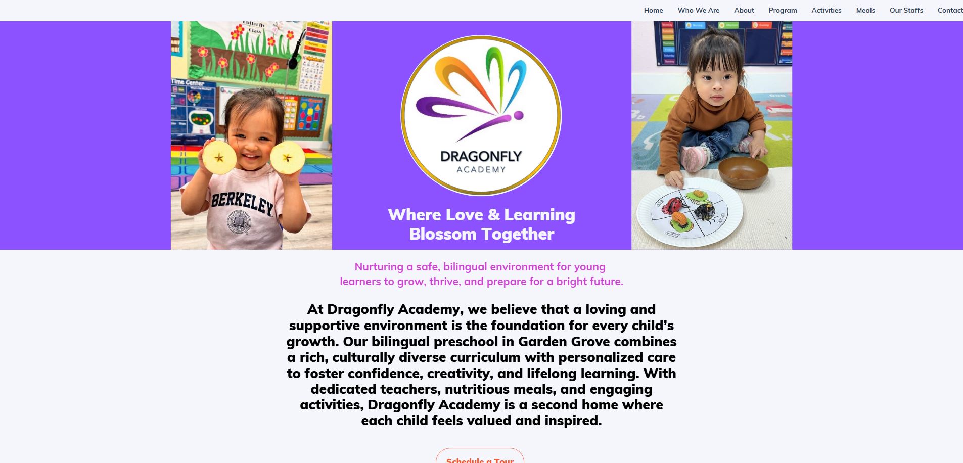 Dragonfly Preschool website