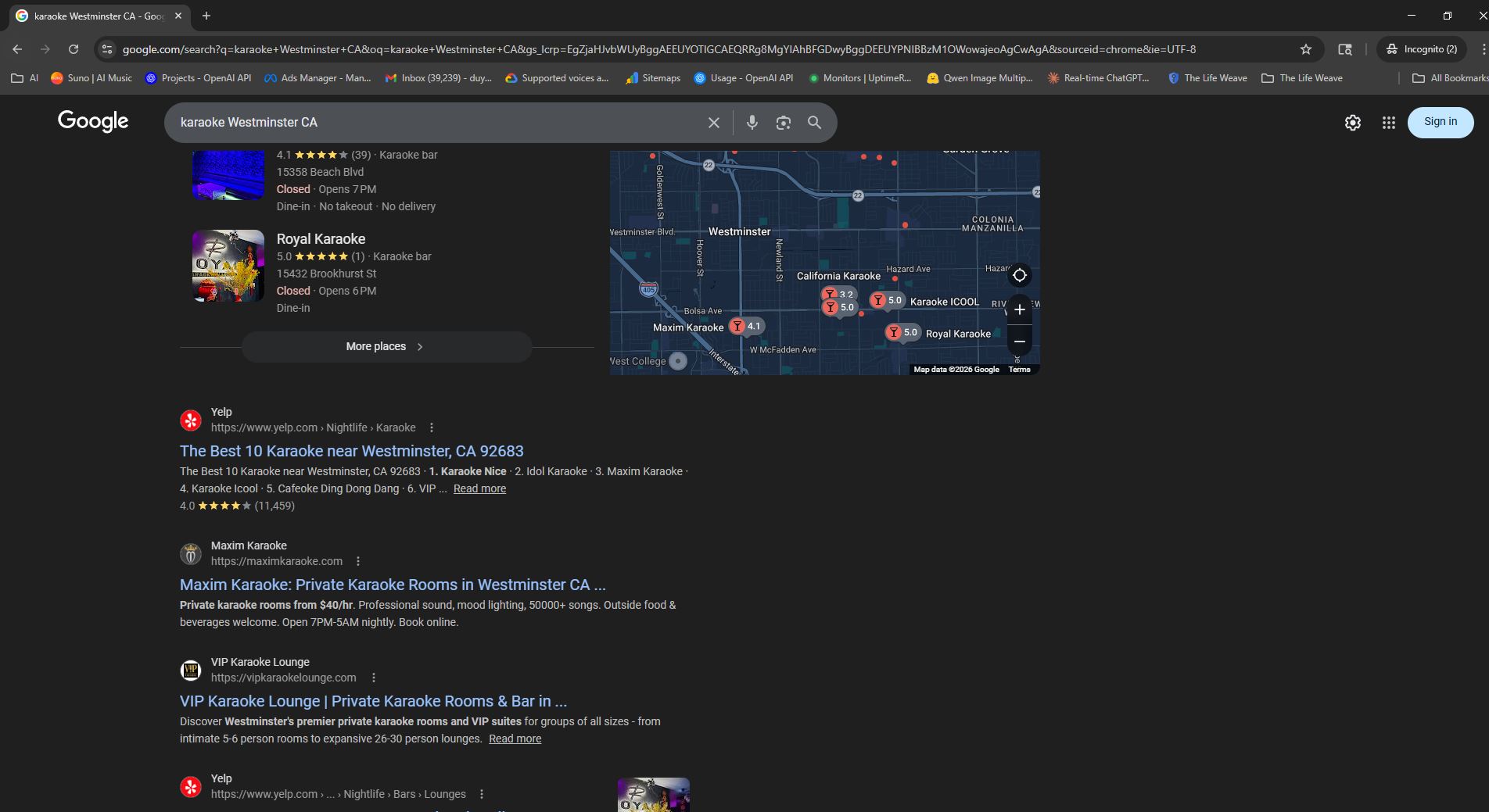 Maxim Karaoke #2 Google Map Pack